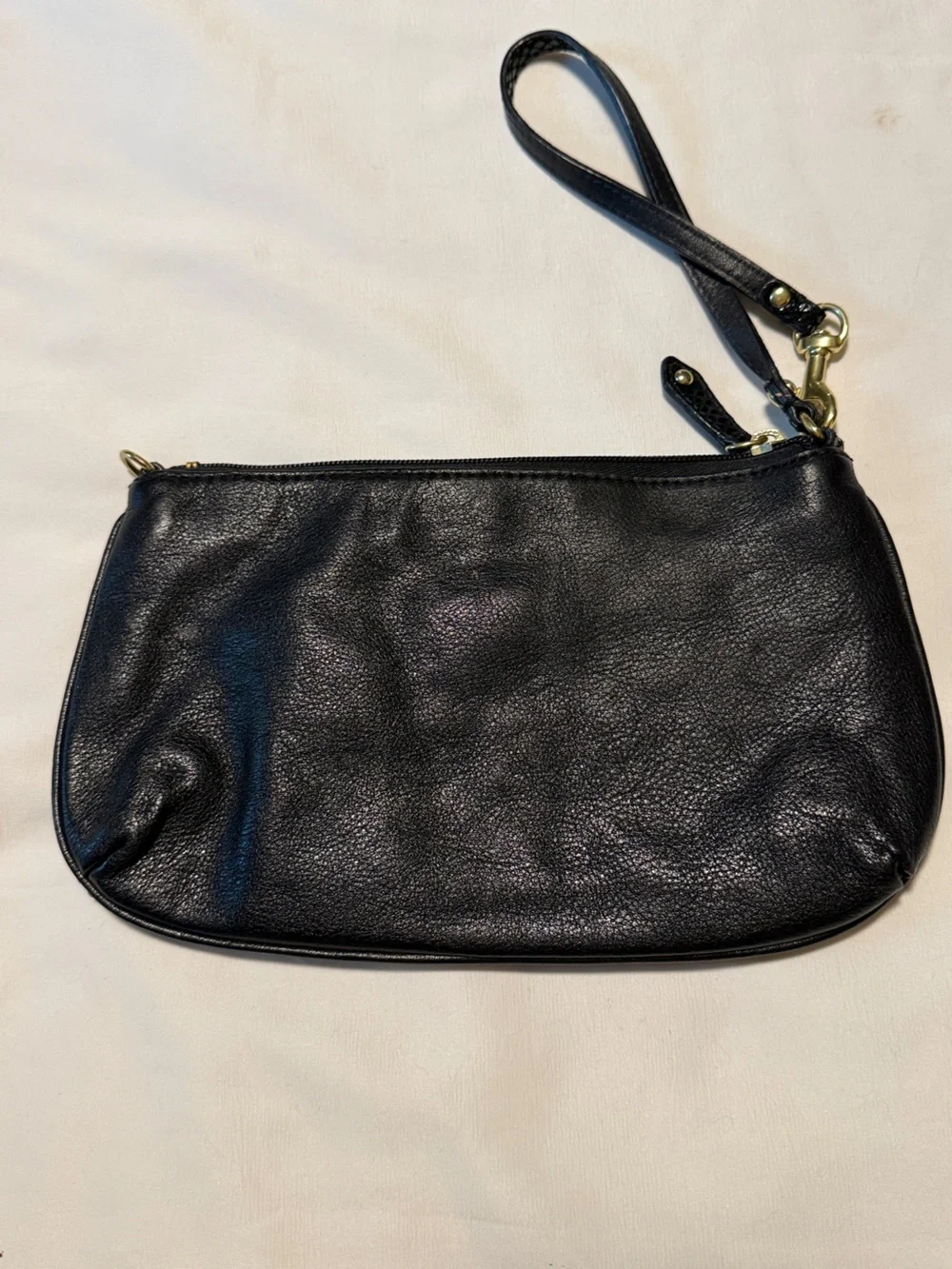 Coach Black Pebbled Leather Convertible Clutch Shoulder Bag Ashley